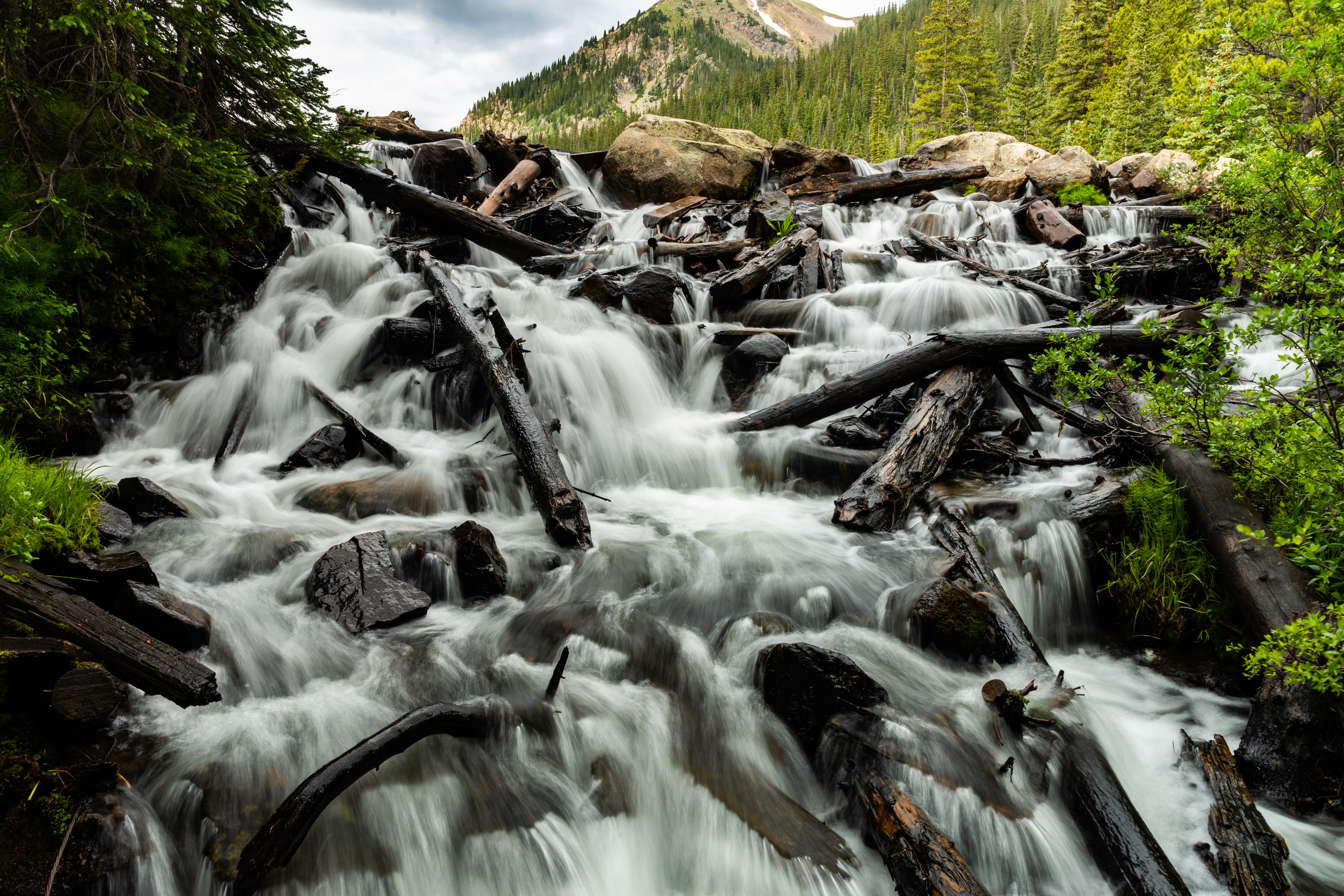 A river water fall.