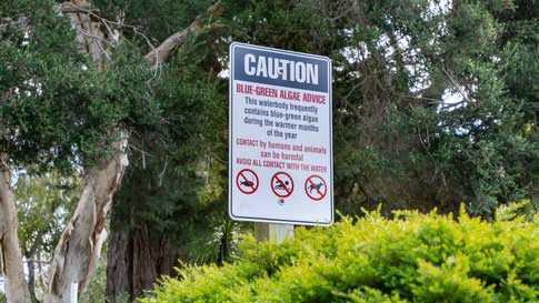 Photo of sign warning of BGA